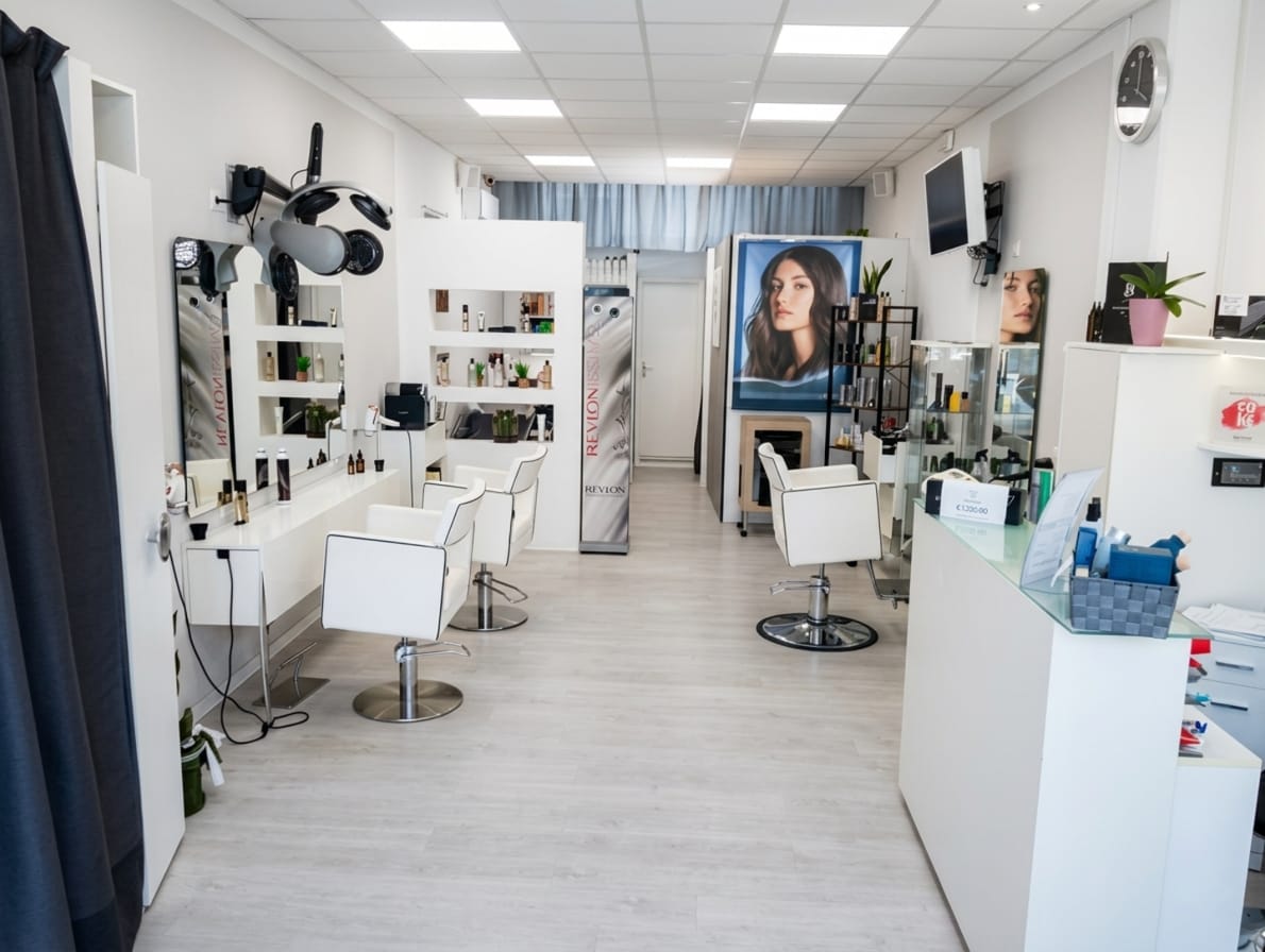 Interno del salone Donnarumma Prestigious Hair ad Arezzo