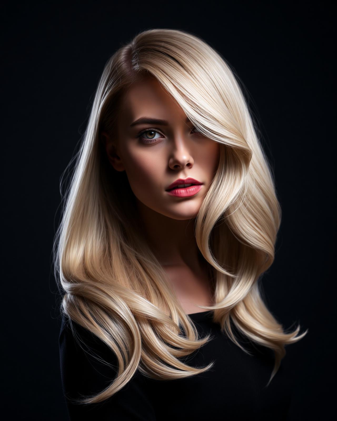 Capelli lunghi biondi luminosi