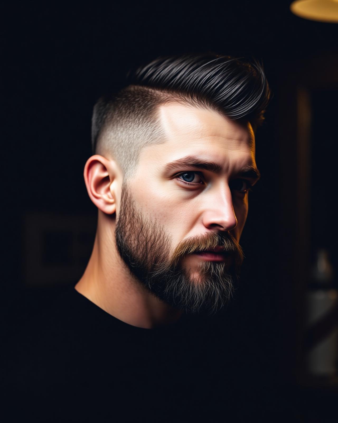 Taglio uomo moderno con fade